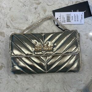 NWT gold chevron Nicole miller bag